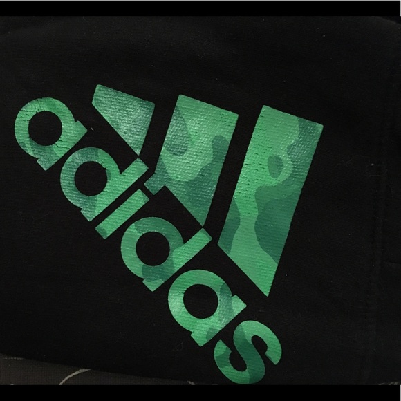 Adidas boys 10/12 size green and black sweatpants - Picture 1 of 5